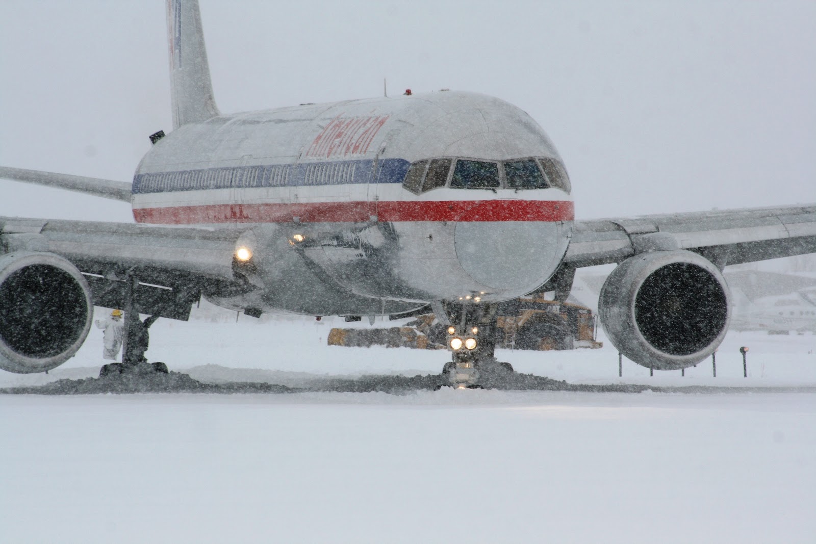 airplane in snow